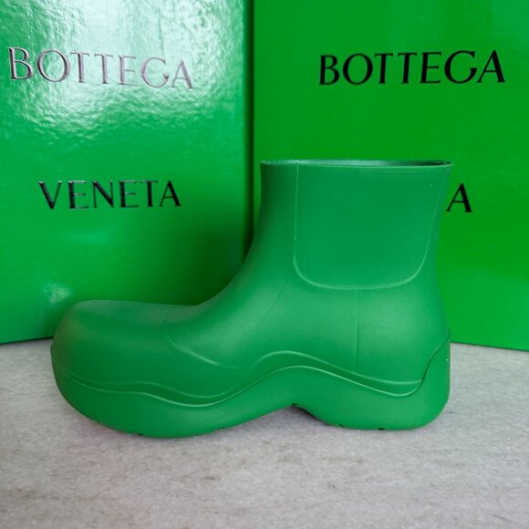 Bottega Veneta Green Rubber Puddle Ankle Boots 640043, sz 41, 45 - Picture 4 of 12